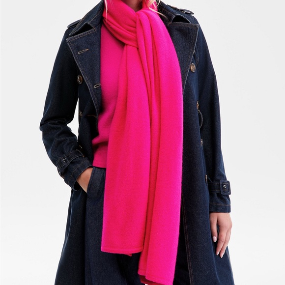 100% Cashmere Oversized Scarf - Pink - one size - Picture 1 of 6